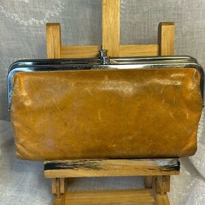 HOBO vintage magnetic closure bi folding leather wallet